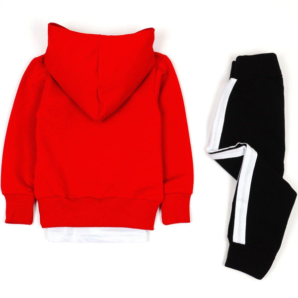 Boys' 'Born Ready' Printed Panda Red Tracksuit (18m-6y) - Clothes4Kids