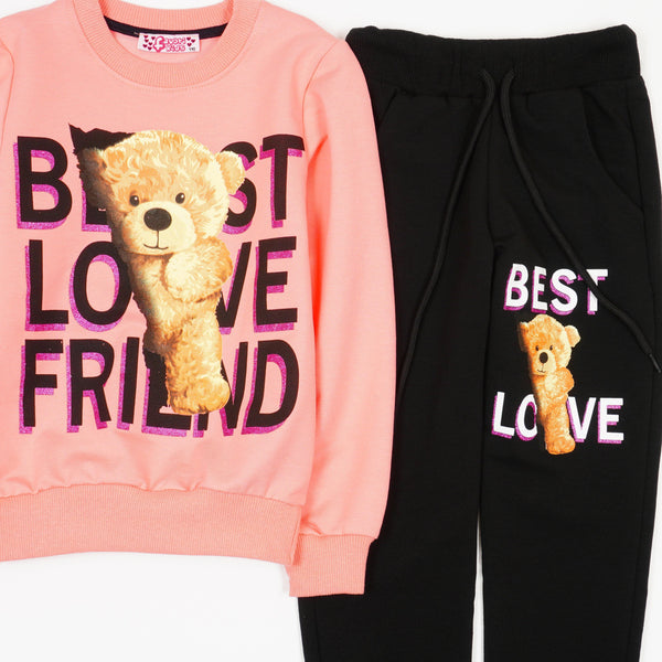 Girls' Best Friend' Teddy Bear Tracksuit (4-9y) - Clothes4Kids