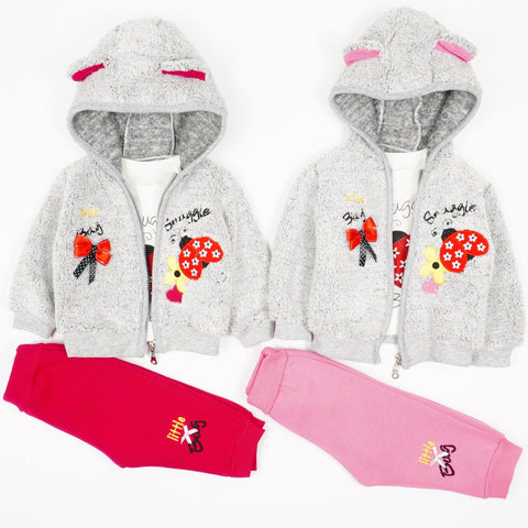 Baby Girl Ladybird Pink/Grey Set (3-12m) - Clothes4Kids