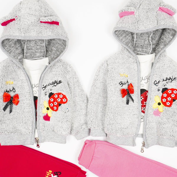 Baby Girl Ladybird Pink/Grey Set (3-12m) - Clothes4Kids