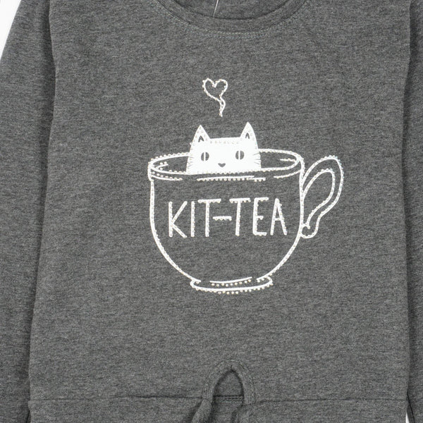 Girls' Kit-Tea' Cat Top *Last sizes-134(8-9y),146(10-11y)* - Clothes4Kids