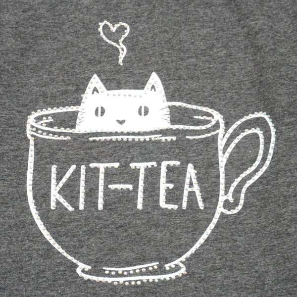 Girls' Kit-Tea' Cat Top *Last sizes-134(8-9y),146(10-11y)* - Clothes4Kids