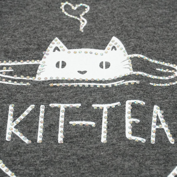 Girls' Kit-Tea' Cat Top *Last sizes-134(8-9y),146(10-11y)* - Clothes4Kids