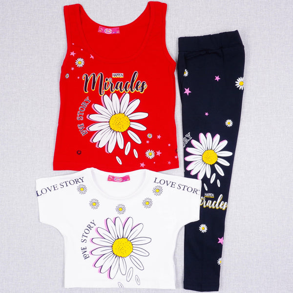 Girls' Miracles' Flowers' 3pcs Set (3-8y) - Clothes4Kids