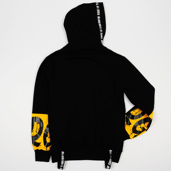 Boy's Forget Hoodie Black/Yellow (8-14y) - Clothes4Kids