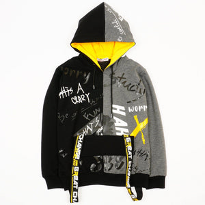 Boy's Hoodie Black/Yellow/Grey (8-14y) - Clothes4Kids