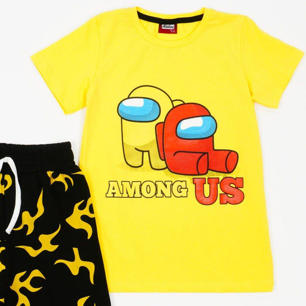 Boys' Among Us ' Printed Yellow/Black Set (4-12y) - Clothes4Kids