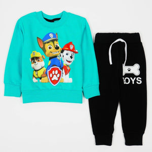 Boys' Paw Patrol ' Printed Ocean Blue/Black Tracksuit (9m-4y) - Clothes4Kids