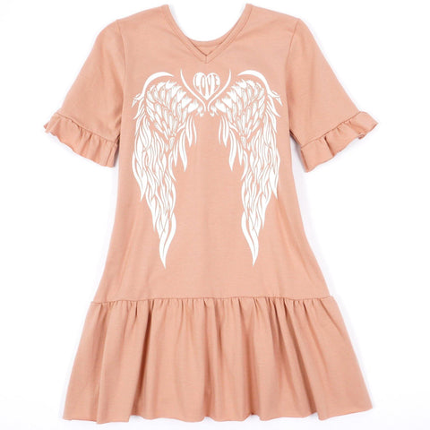 Girls' Love' Printed Dress (7-13y) - Clothes4Kids