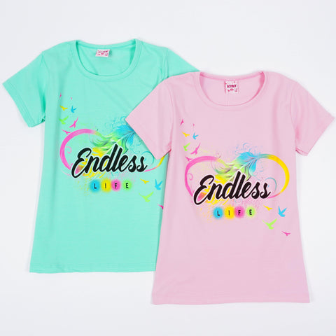 Girls' Endless Life' T-Shirt (7-11y) - Clothes4Kids