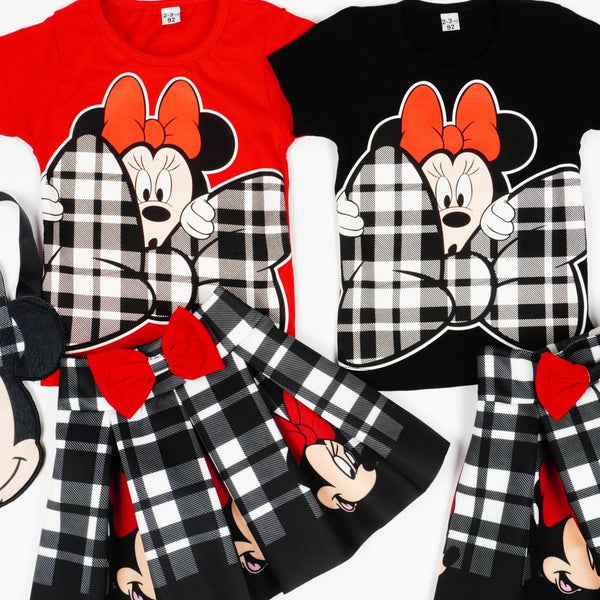 Girls' Minnie Mouse ' Printed Black/Red Set *Slim Fit* (18m-7y) - Clothes4Kids