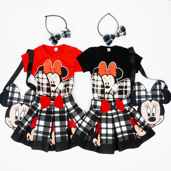 Girls' Minnie Mouse ' Printed Black/Red Set *Slim Fit* (18m-7y) - Clothes4Kids