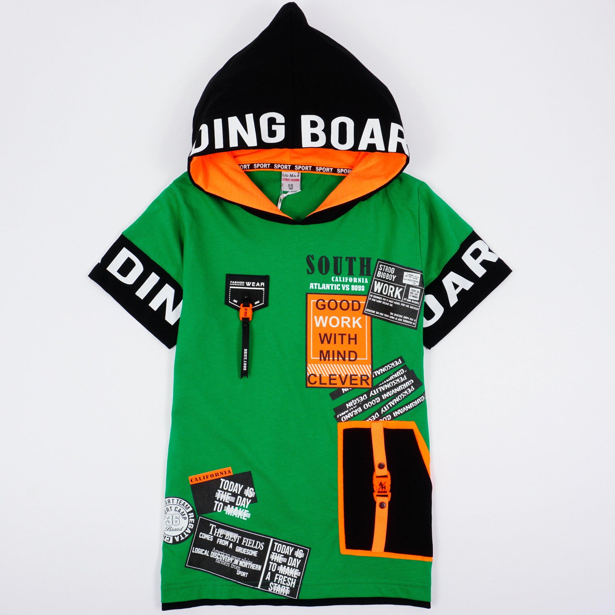 Boys' Boarding' Hooded T-Shirt (9-14y) - Clothes4Kids