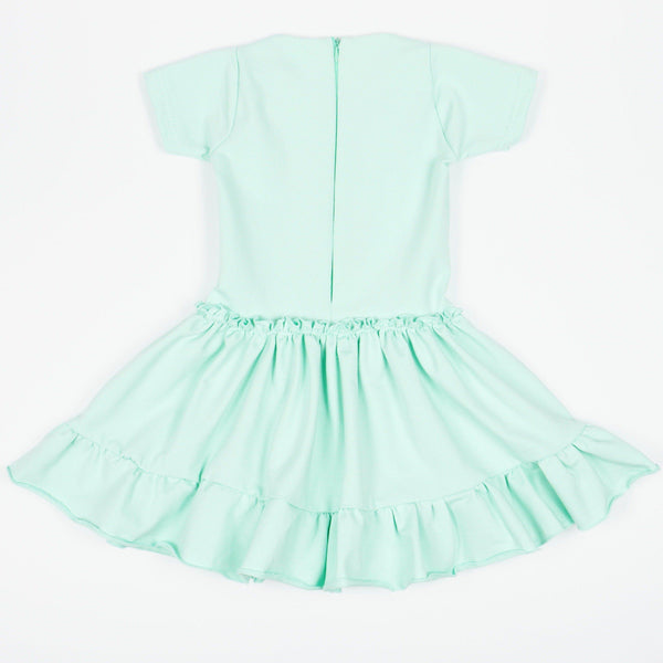 Girls' Sequin Doll ' Short Sleeve Mint Dress (4-10y) - Clothes4Kids
