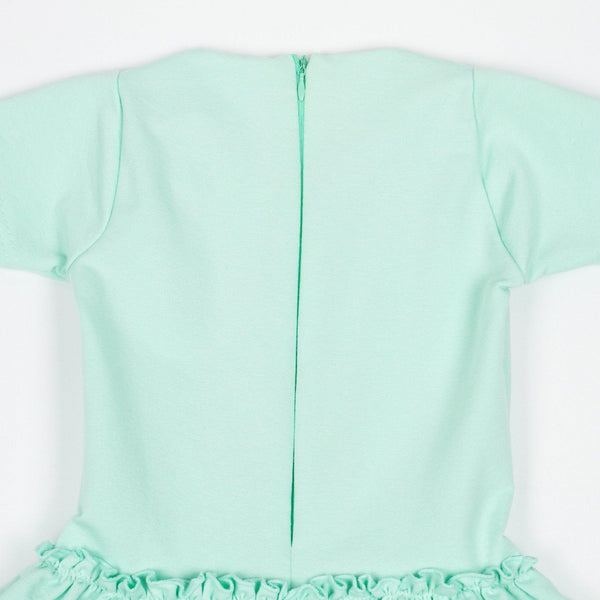 Girls' Sequin Doll ' Short Sleeve Mint Dress (4-10y) - Clothes4Kids