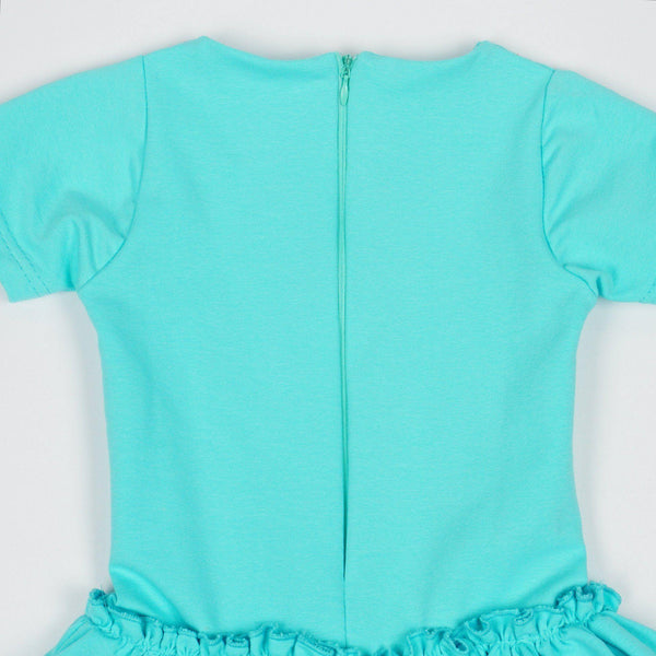 Girls' Sequin Doll ' Short Sleeve Blue Dress (4-10y) - Clothes4Kids