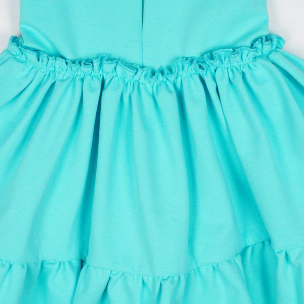 Girls' Sequin Doll ' Short Sleeve Blue Dress (4-10y) - Clothes4Kids