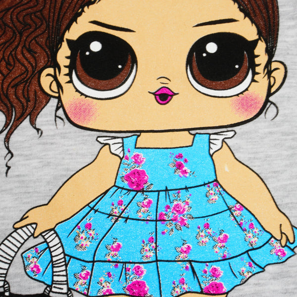 Girls' LOL Doll ' Printed Grey/Peach Summer Set (9m-7y) - Clothes4Kids