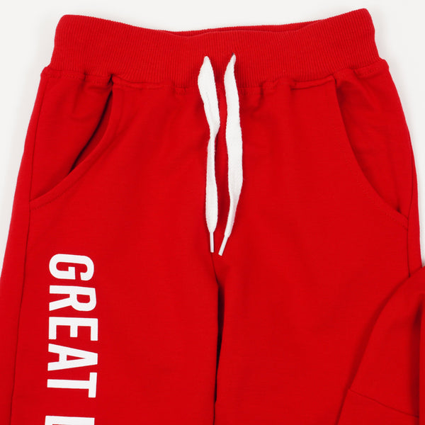 Girls' Good Time' Printed Black/ Red Tracksuit (7-12y) - Clothes4Kids