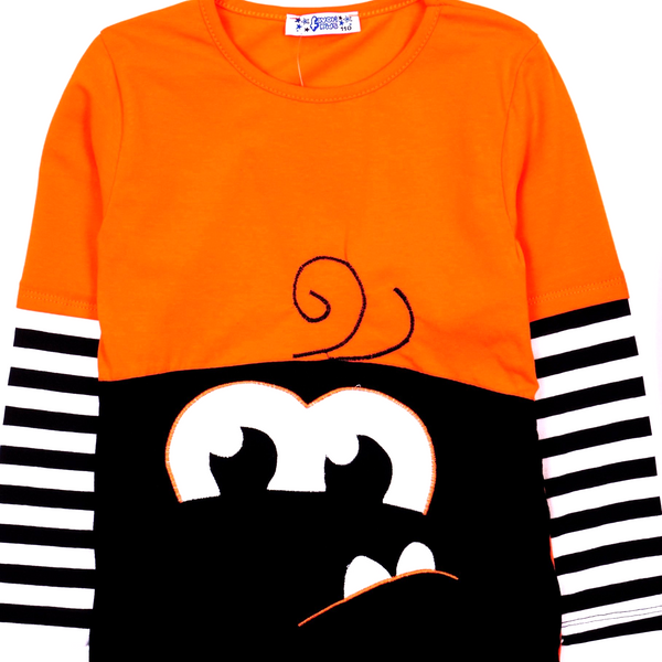 Boys' Monster Face ' Orange/Black Set (4-10y) - Clothes4Kids