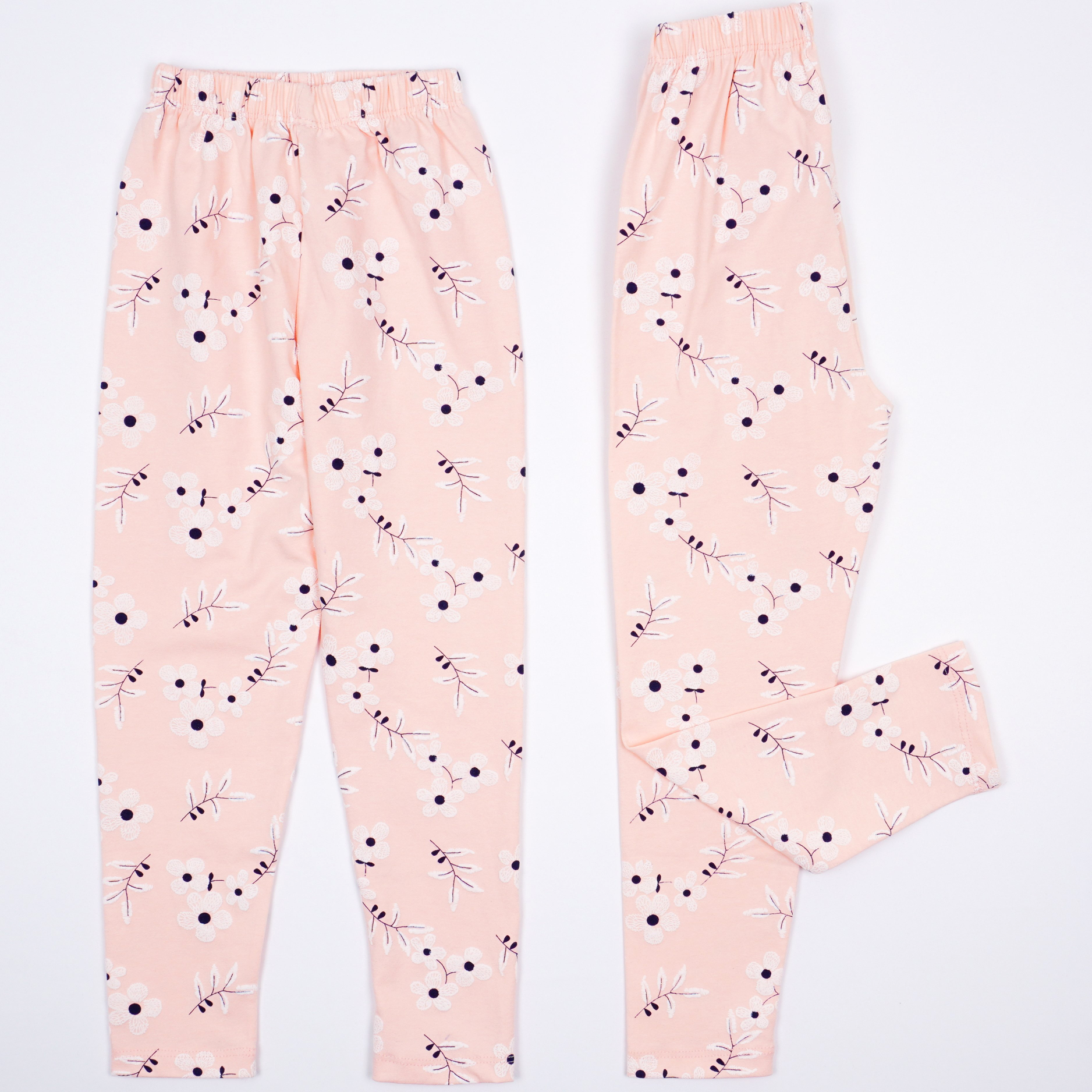 Girls' Flowers ' leggings (4-8y) - Clothes4Kids