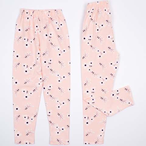 Girls' Flowers ' leggings (4-8y) - Clothes4Kids