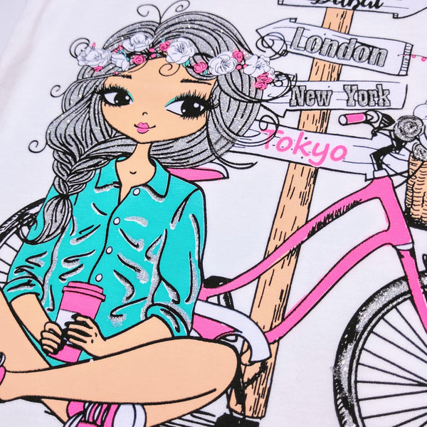 Girls' Let's Go Travel' Printed Top (3-8y) - Clothes4Kids
