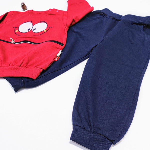 Baby Boy Red Zipped Face Set (3-18m) - Clothes4Kids