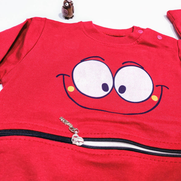 Baby Boy Red Zipped Face Set (3-18m) - Clothes4Kids