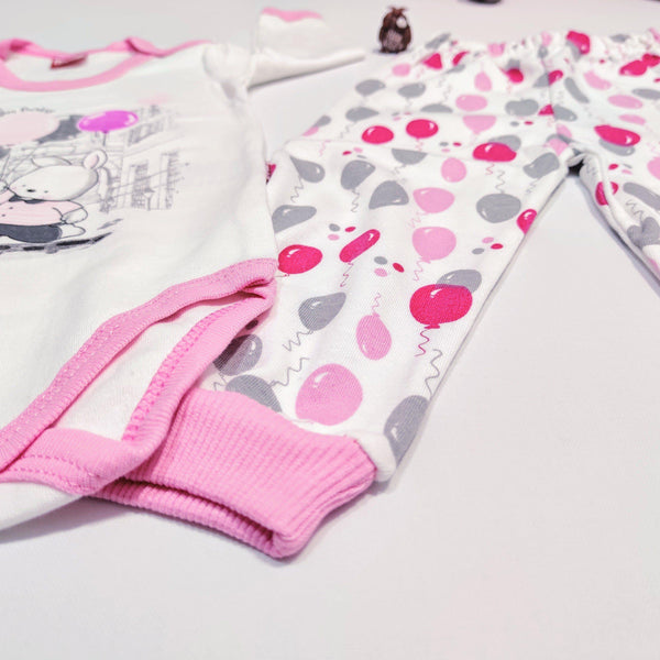 Baby Girl Bunny and Balloons Set (0-9m) - Clothes4Kids