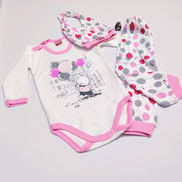 Baby Girl Bunny and Balloons Set (0-9m) - Clothes4Kids