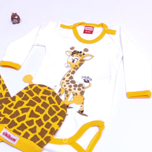 Giraffe Printed Baby Set (0-9m) - Clothes4Kids