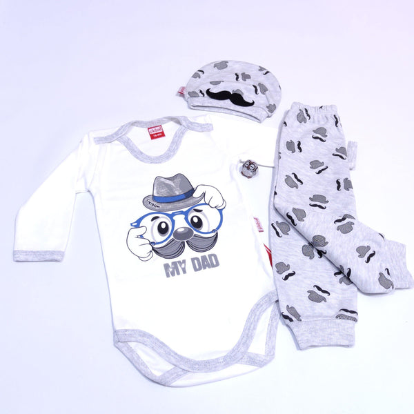 Baby Boy  'My Dad' Printed 3pcs Set (0-9m) - Clothes4Kids