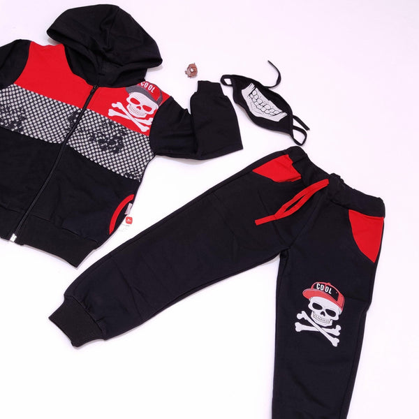 Boys' Cool Skull Black/Red Set (5-10y) - Clothes4Kids
