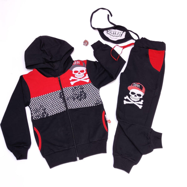 Boys' Cool Skull Black/Red Set (5-10y) - Clothes4Kids