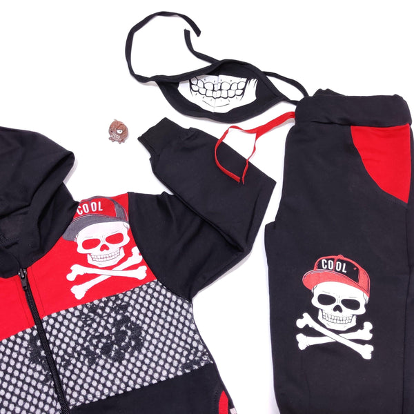 Boys' Cool Skull Black/Red Set (5-10y) - Clothes4Kids