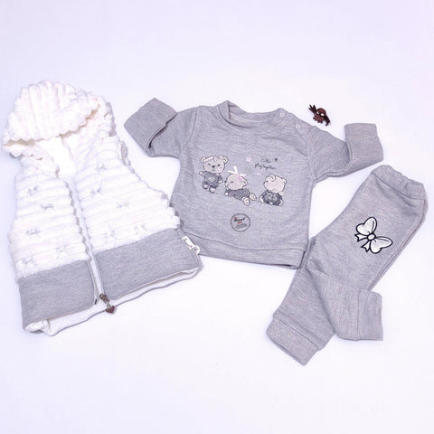 Baby Girl Teddy Bear 3pcs Set (3-12m) - Clothes4Kids