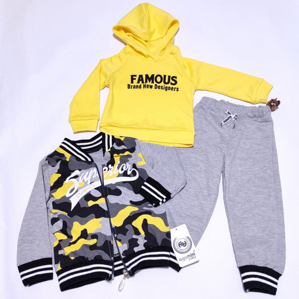 Boys' Yellow Camo 3pcs Set (6-18m) - Clothes4Kids