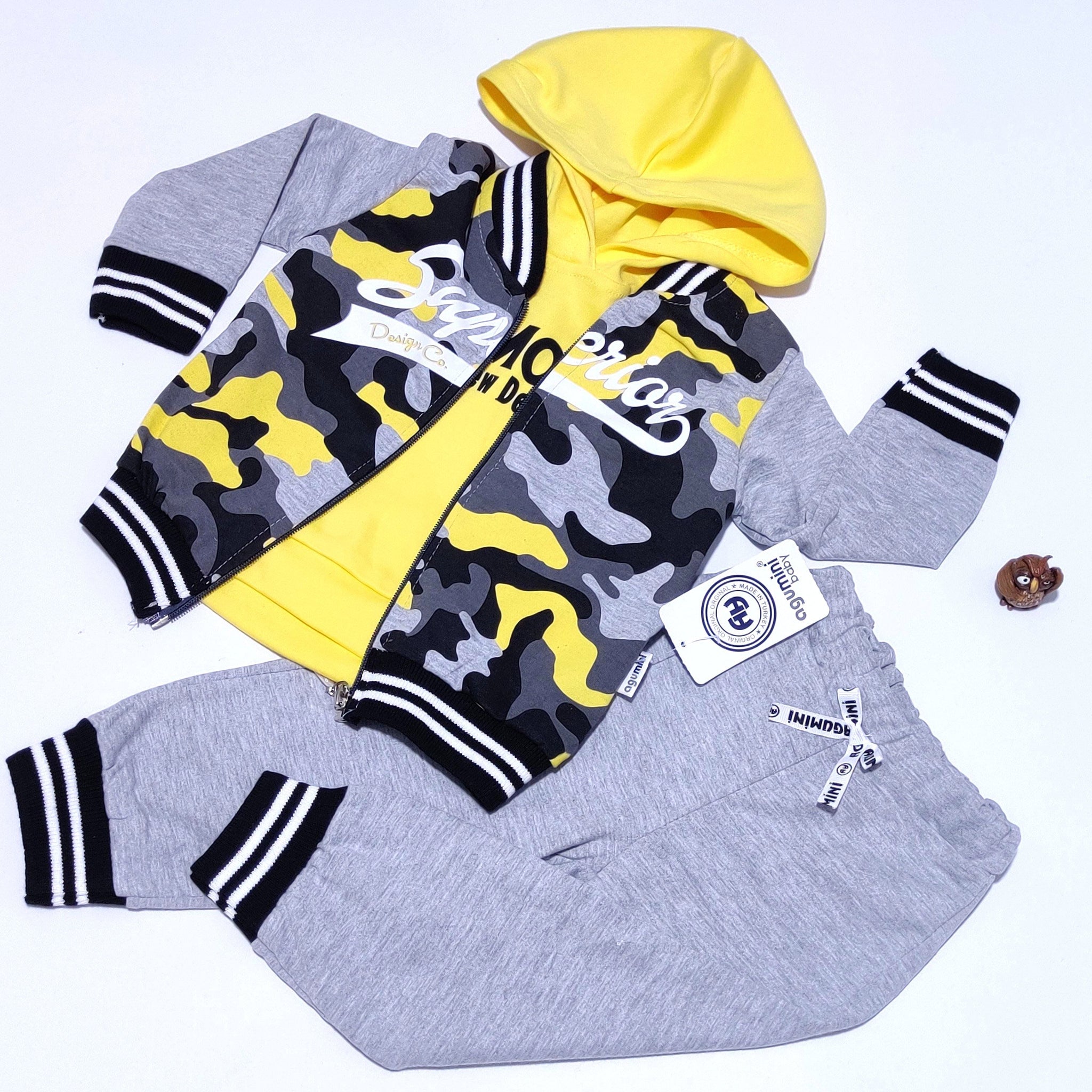 Boys' Yellow Camo 3pcs Set (6-18m) - Clothes4Kids
