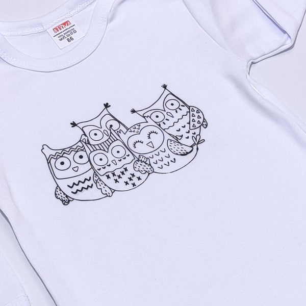 Baby Owls Khaki/White 2pcs Set (9-18m) - Clothes4Kids