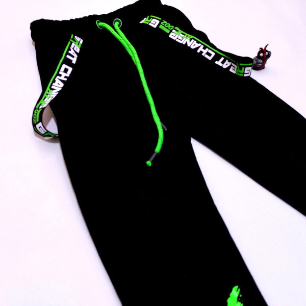 Boy's Great Change Black Joggers/Green X (8-14y) - Clothes4Kids