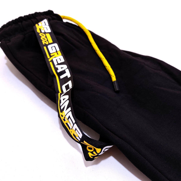 Boy's Great Change Black Joggers/Yellow X (8-14y) - Clothes4Kids