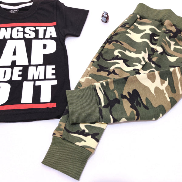 Boys' Gangsta Rap' Camo 2pcs Set (1-4y) - Clothes4Kids