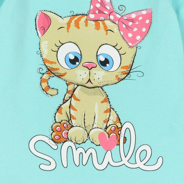 Girls' Cat Printed 2pcs Set (9m-4y) - Clothes4Kids