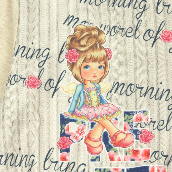 Girls' Long Sleeve Fairy' Printed Top *Last size-104(3-4yrs)*