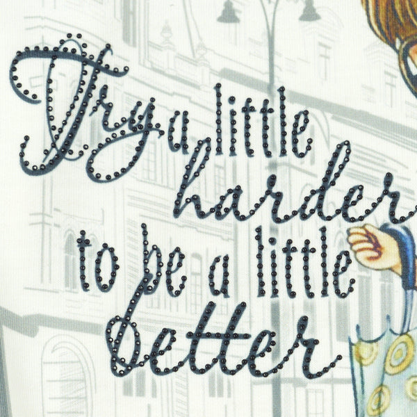 Girls' 'Try a Little..' Printed Long Sleeve Top (2-8y) - Clothes4Kids