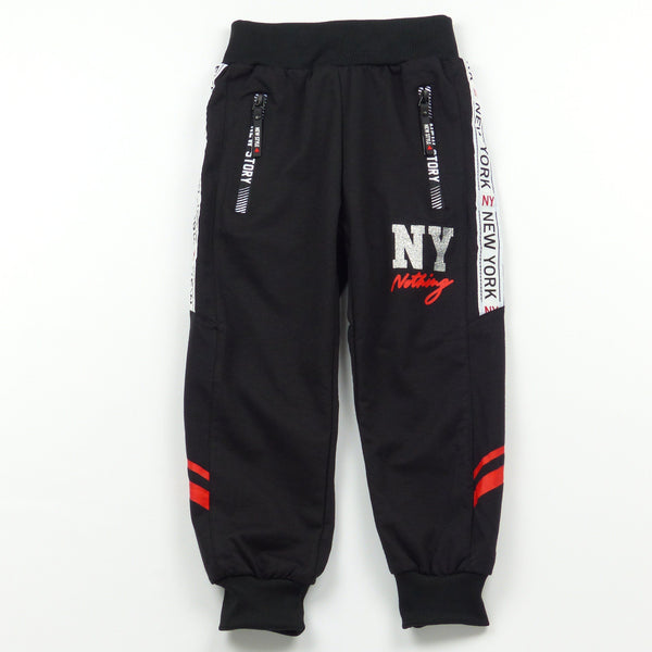 Boys' New York' Black Joggers (3-11y) - Clothes4Kids
