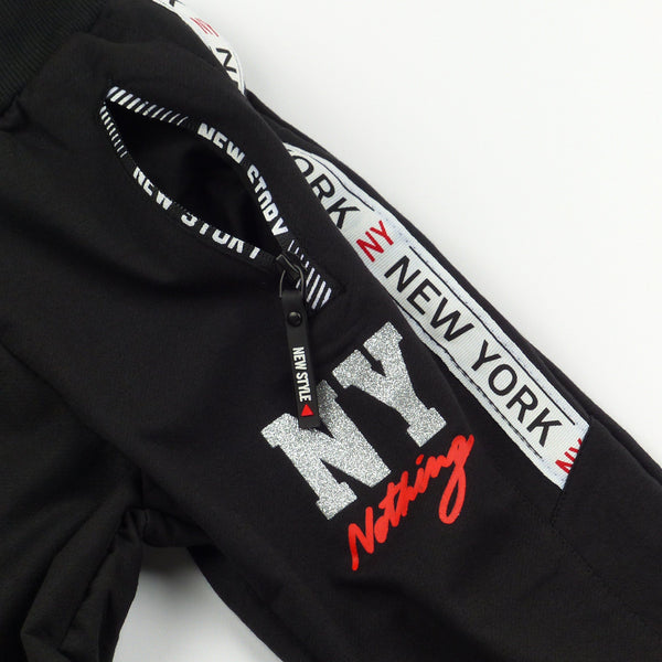 Boys' New York' Black Joggers (3-11y) - Clothes4Kids