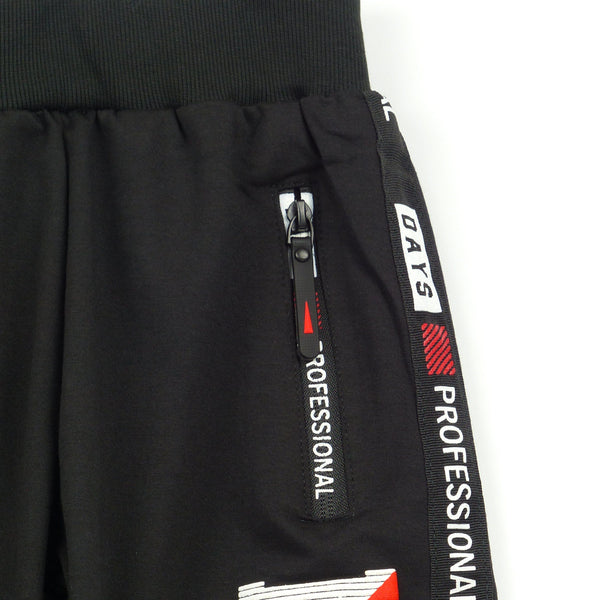 Boys' Moment' Printed Black Joggers (7-9y) - Clothes4Kids