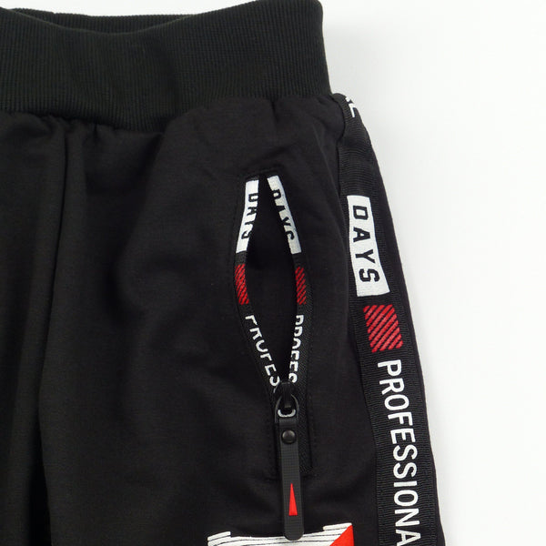 Boys' Moment' Printed Black Joggers (7-9y) - Clothes4Kids